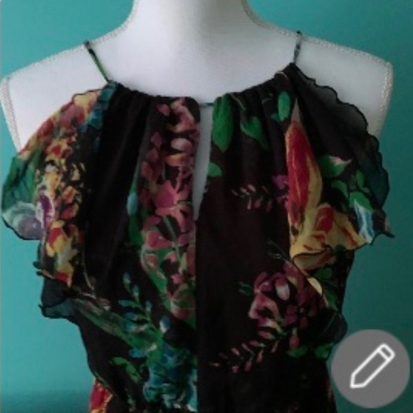 Old Navy Women’s Dress Size Medium lined Floral - Picture 1 of 3